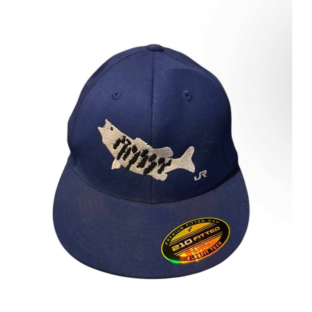 210 Fitted Hat Size 7 1/4 - 7 5/8 Blue embroidered